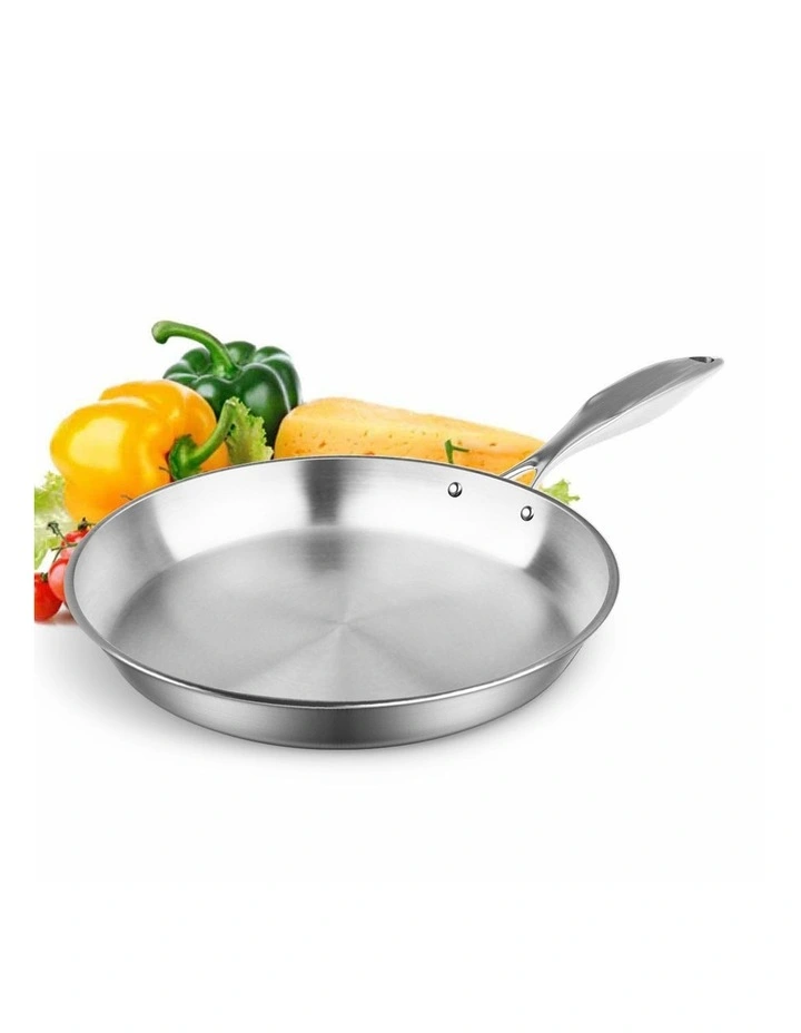 SOGA 4X Stainless Steel Fry Pan Induction Cooking Skillet Set image 7