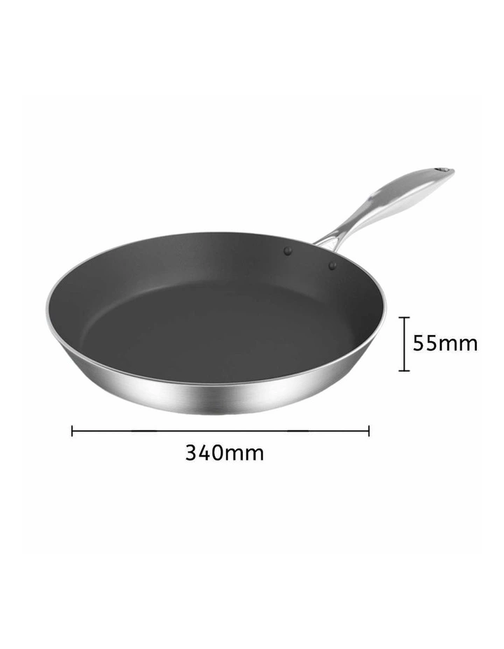 SOGA Stainless Steel Non-Stick Induction Fry Pan 36cm image 4