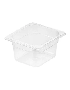 SOGA 100mm Clear Gastronorm GN Pan 1/6 Food Tray Storage