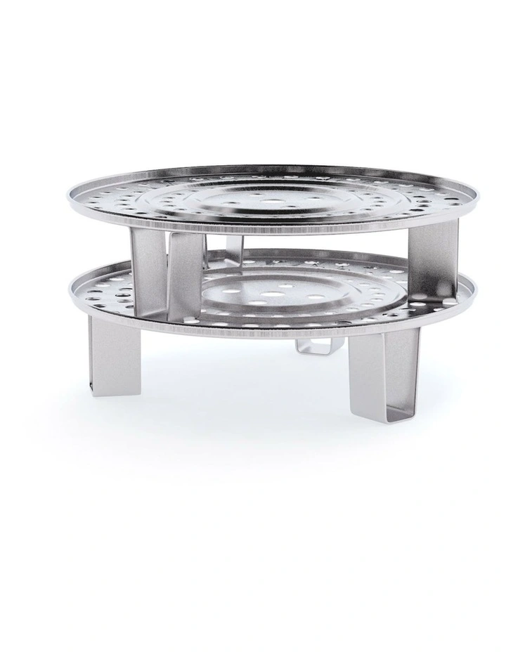 SOGA 2X 34cm Stainless Steel Steamer Insert Stock Pot Steaming Rack Stockpot Tray image 3