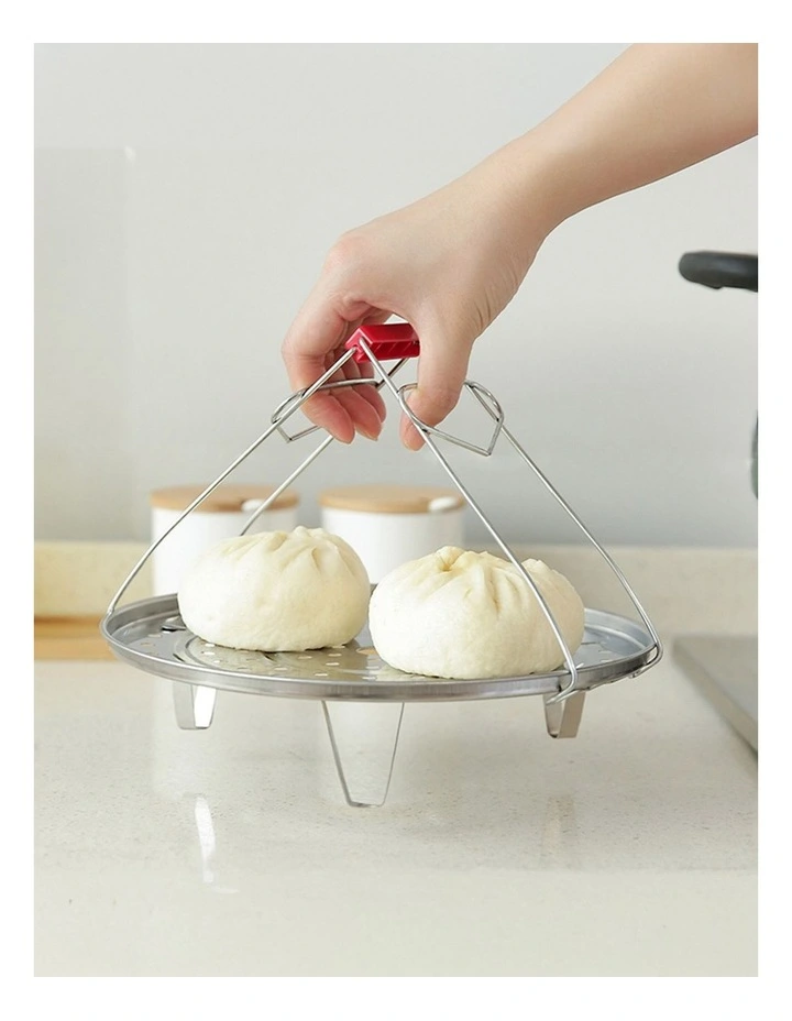 SOGA 2X 34cm Stainless Steel Steamer Insert Stock Pot Steaming Rack Stockpot Tray image 5