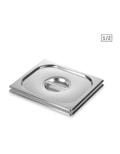 SOGA 2 Pack Stainless Steel Gastronorm Pan Lids 1/2
