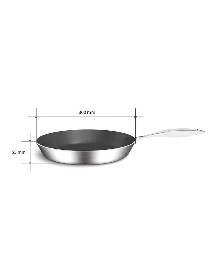 SOGA Stainless Steel Non-Stick Induction Fry Pan 30cm image 2