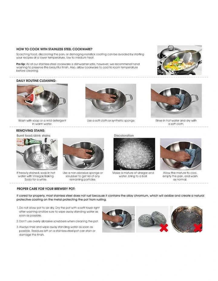 SOGA Stainless Steel Non-Stick Induction Fry Pan 30cm image 7