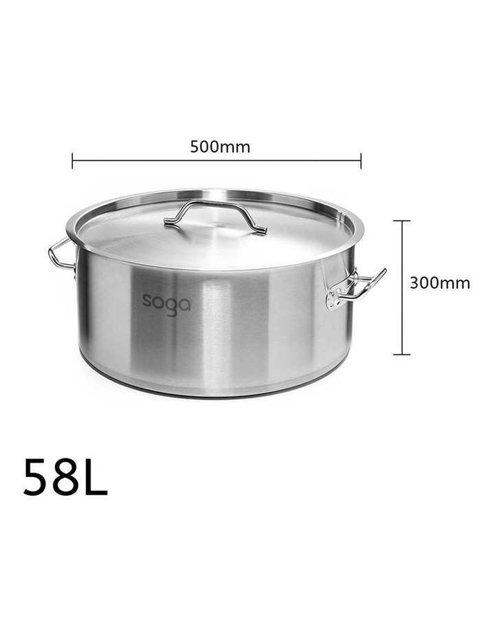 SOGA 18/10 Stainless Steel 58L Stock Pot image 3