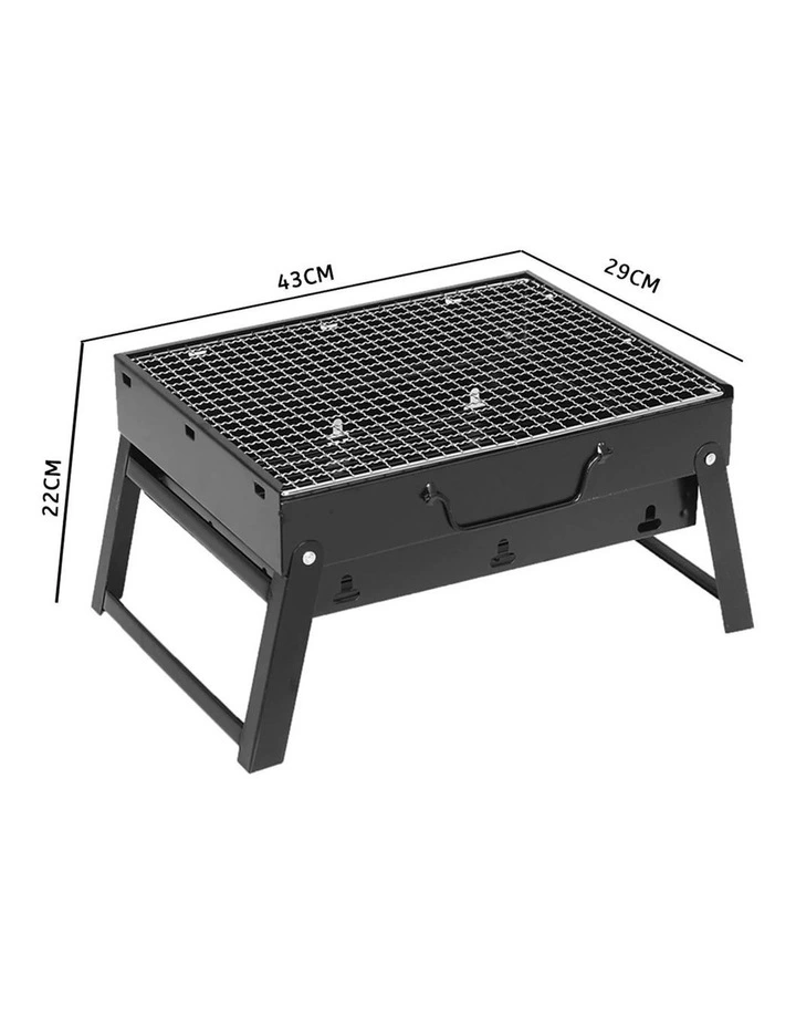 SOGA 2 Pack Portable Folding Box-Type Charcoal BBQ Grills image 2