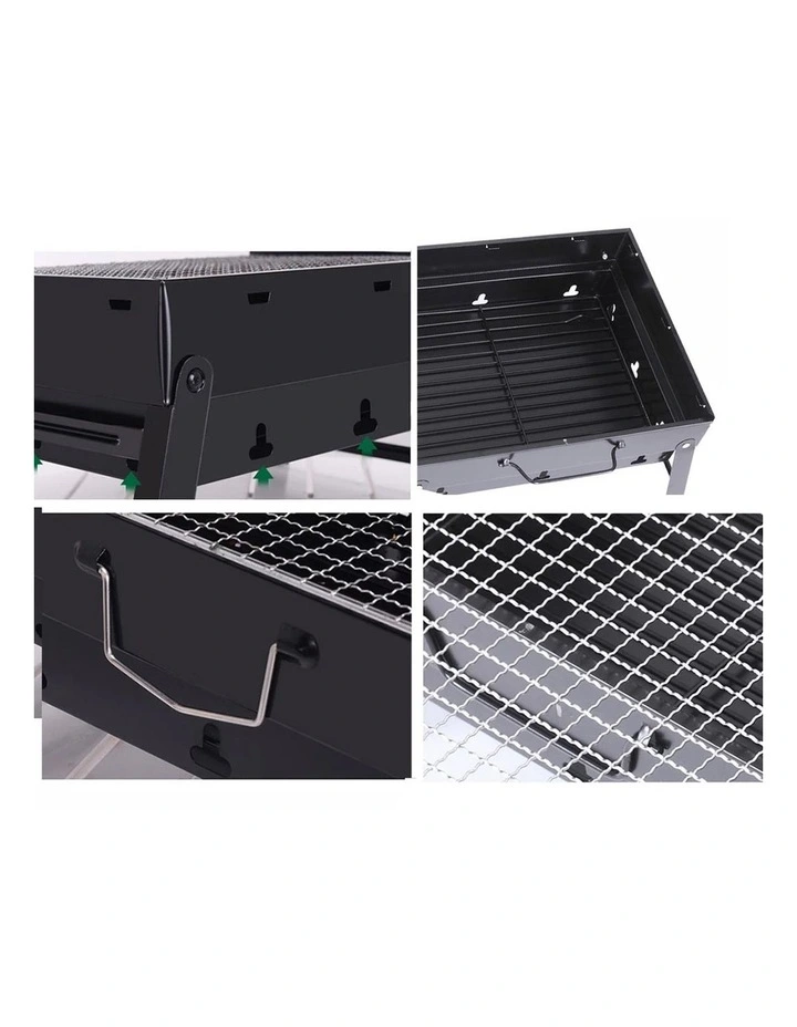 SOGA 2 Pack Portable Folding Box-Type Charcoal BBQ Grills image 5