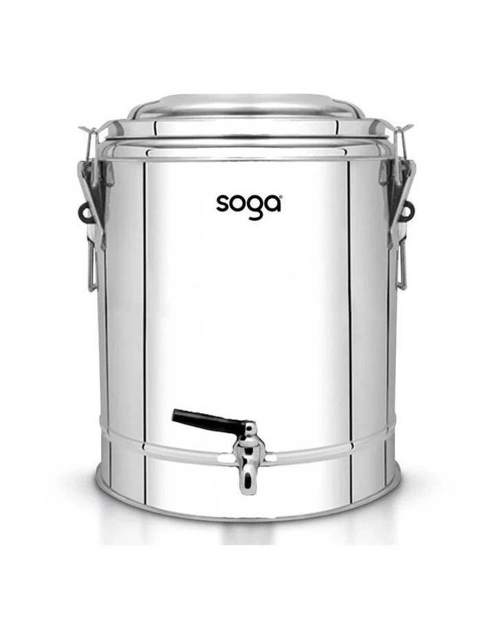SOGA Stainless Steel Insulated Beverage Dispenser with Tap 40L image 1