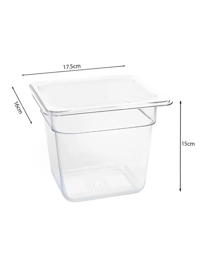 SOGA 150mm Clear Gastronorm GN Pan 1/6 Food Tray Storage image 7