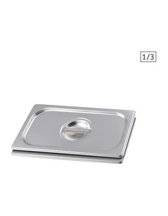 SOGA 2 Pack Stainless Steel Gastronorm Pan Lids 1/3