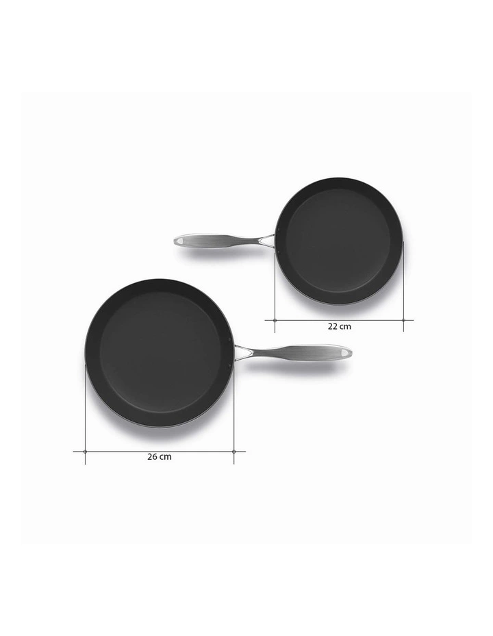 SOGA Stainless Steel Non-Stick Induction Fry Pan Set 22cm & 26cm image 5