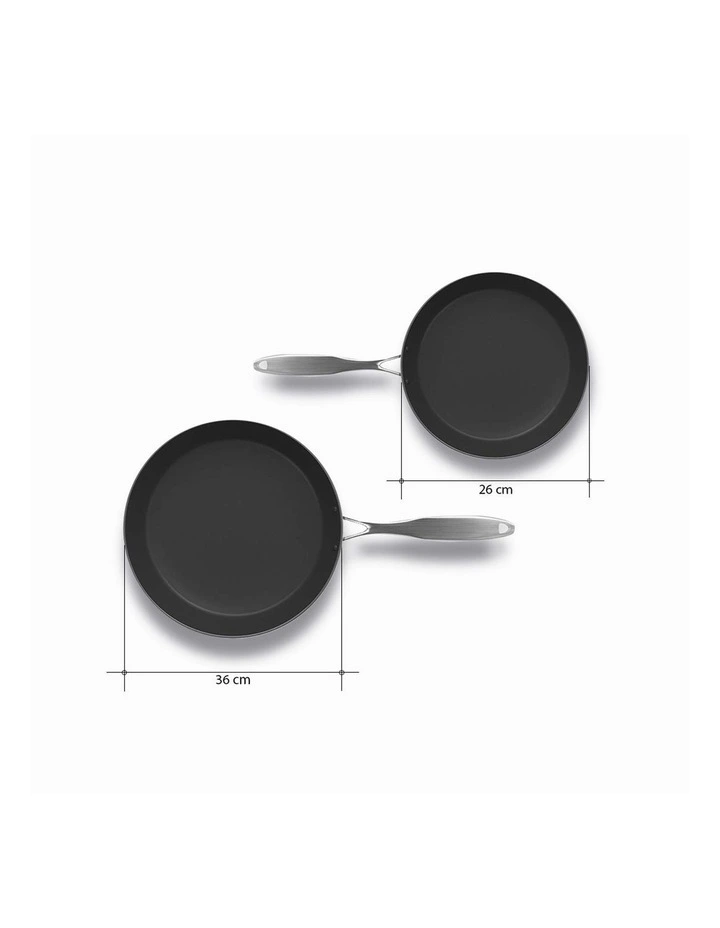 SOGA Stainless Steel Non-Stick Induction Fry Pan Set 26cm & 36cm image 4