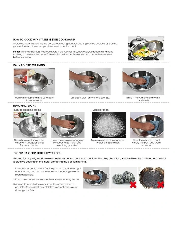SOGA 18/10 Stainless Steel 33L Stock Pot Without Lid image 7