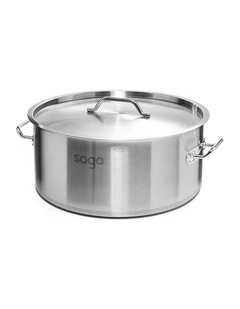 SOGA 18/10 Stainless Steel 44L Stock Pot Without Lid