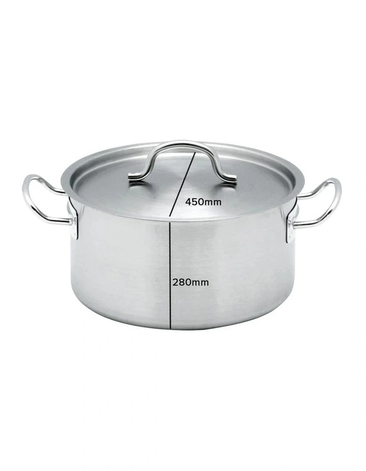 SOGA 18/10 Stainless Steel 44L Stock Pot Without Lid image 5