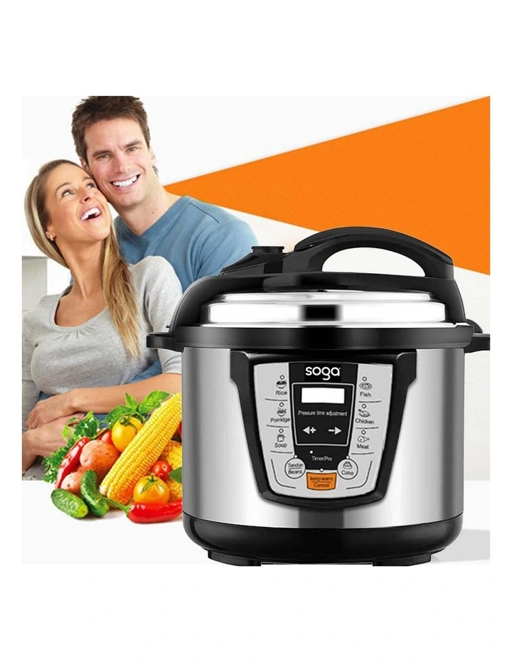 SOGA 2X Electric Stainless Steel Pressure Cooker 8L 1600W Multicooker 16 image 6