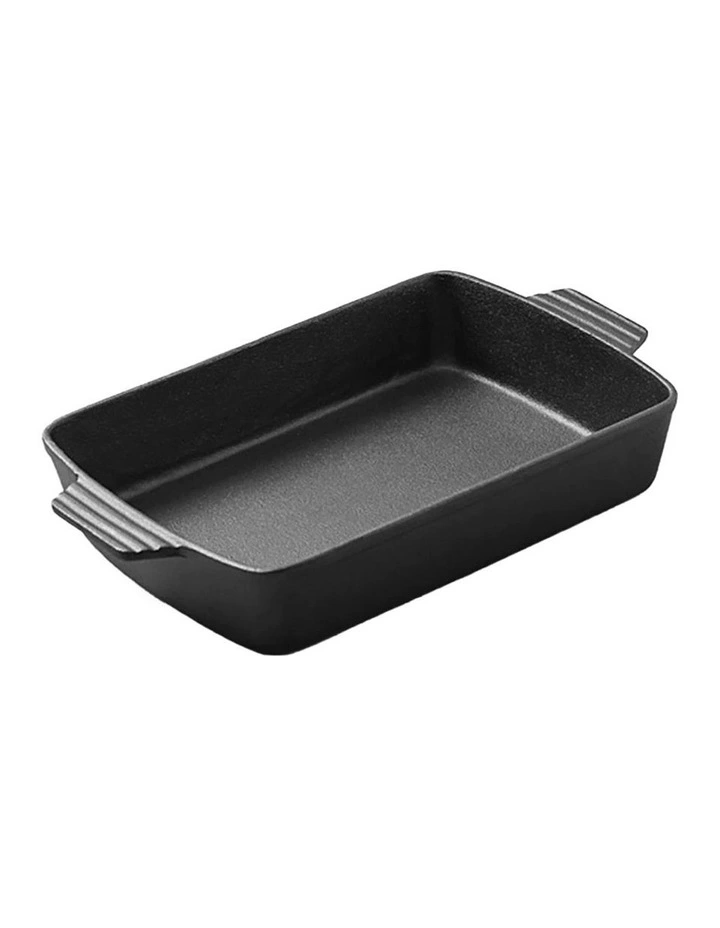 SOGA Rectangular Cast Iron Baking Pan 38cm image 1