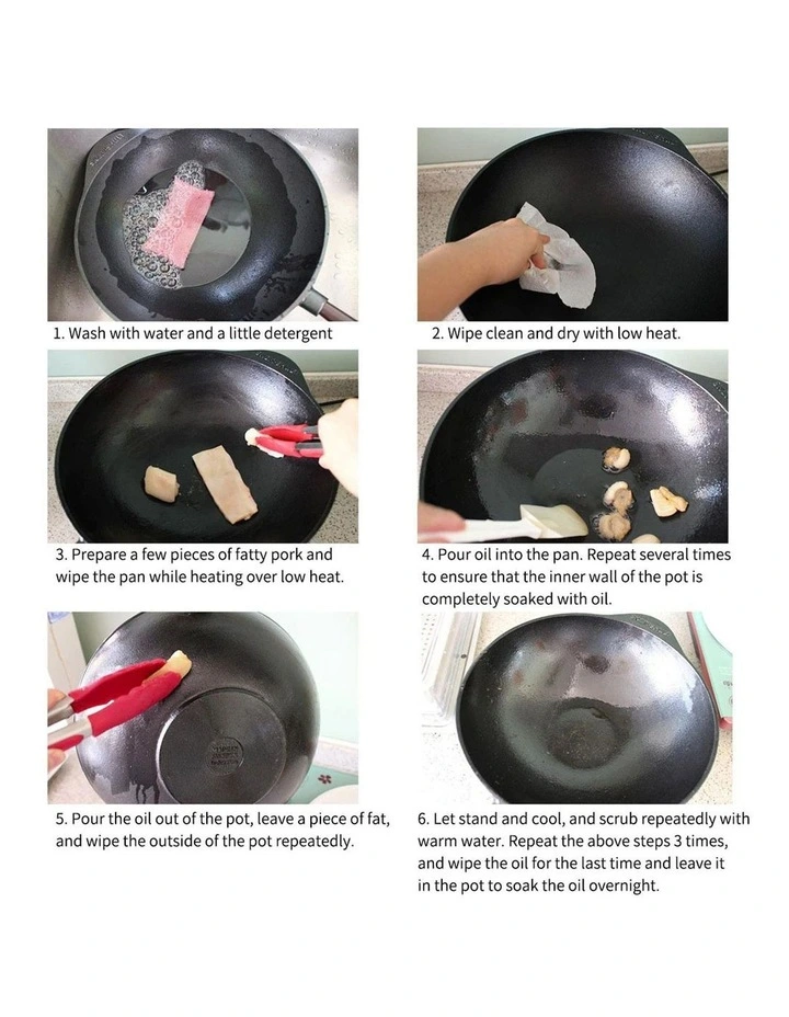 SOGA Round Ribbed Cast Iron Frying Pan 26cm image 7