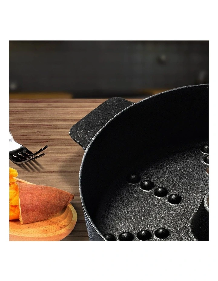 SOGA Cast Iron Dutch Oven Pre-Seasoned Pot 28cm image 5