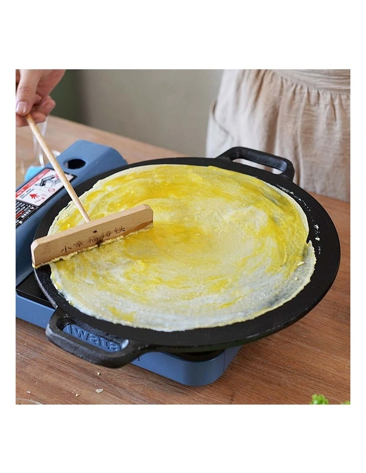 SOGA 2 Pack Cast Iron Induction Crepe Pans 34cm image 4