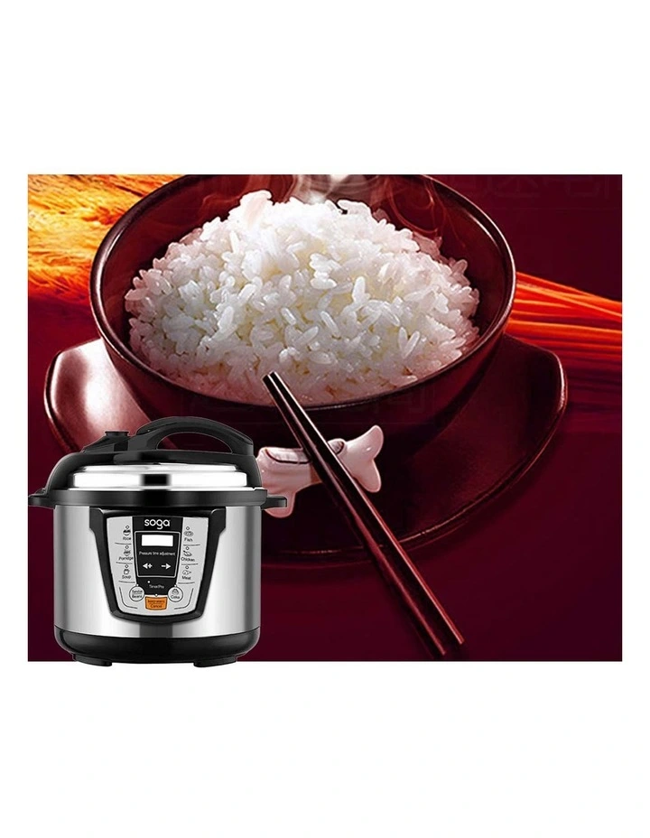 SOGA 2X Electric Stainless Steel Pressure Cooker 12L 1600W Multicooker 16 image 6