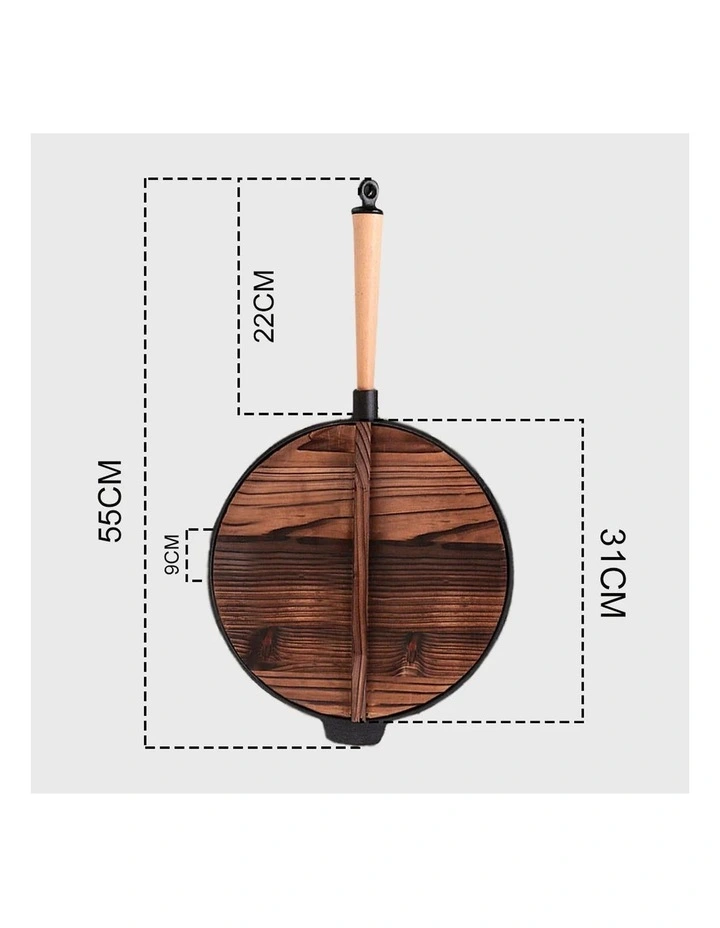 SOGA 2X 31cm Commercial Cast Iron Wok image 5