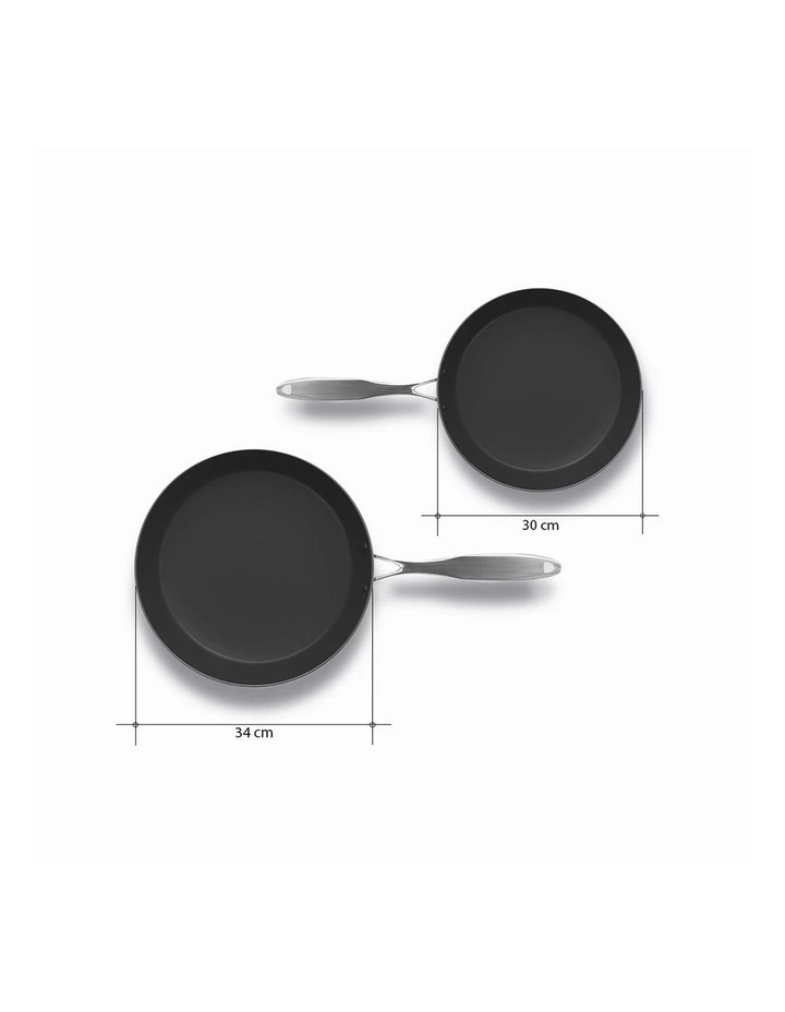 SOGA Stainless Steel Non-Stick Induction Fry Pan Set 30cm & 34cm image 4