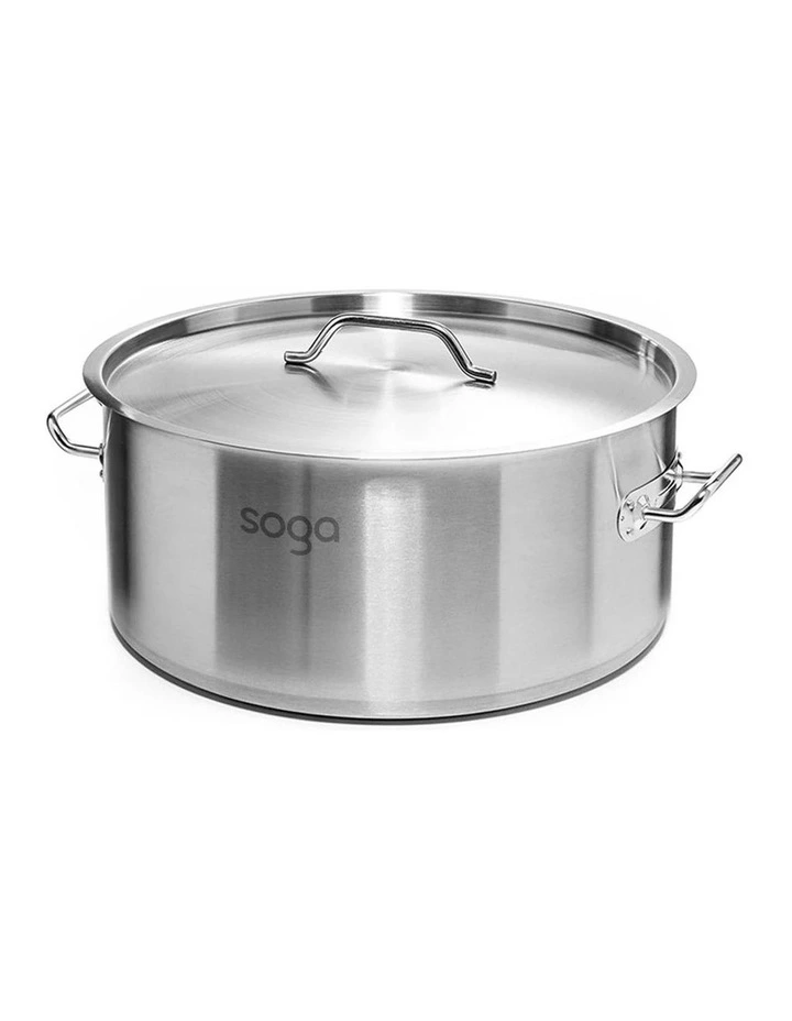 SOGA 18/10 Stainless 113L Steel Stock Pot image 1