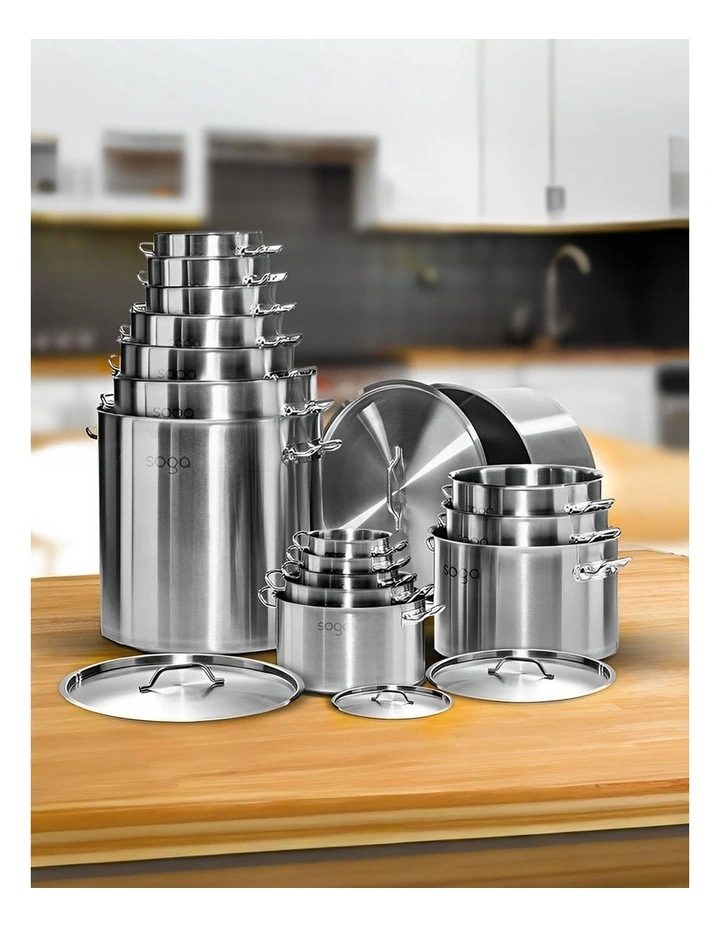 SOGA 18/10 Stainless Steel 60x70cm 198L Stock Pot image 6