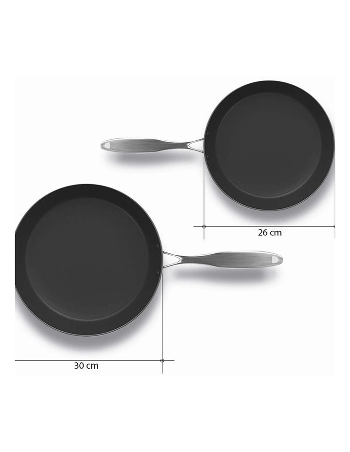 SOGA Stainless Steel Non-Stick Induction Fry Pan Set 26cm & 30cm image 4