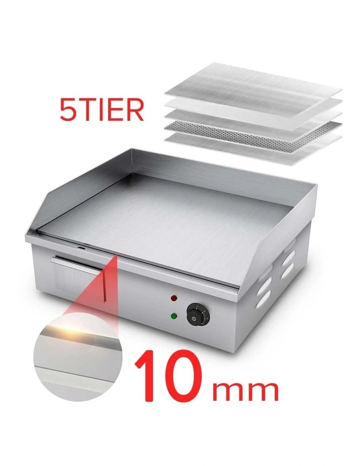 SOGA 2200W Commercial Electric Flat Griddle - Stainless Steel image 4