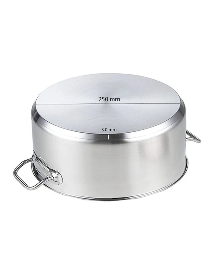 SOGA 18/10 Stainless Steel 9L Stock Pot Without Lid image 4