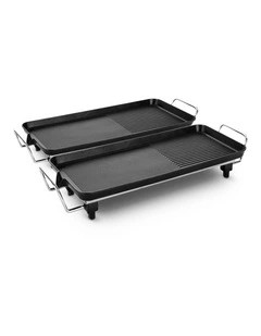 SOGA 2 Pack 48cm Electric Non-Stick BBQ Grill Plates
