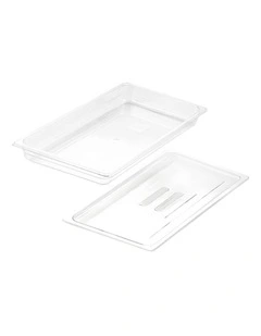 SOGA 65mm Clear Gastronorm GN Pan 1/1 Food Tray Storage with Lid