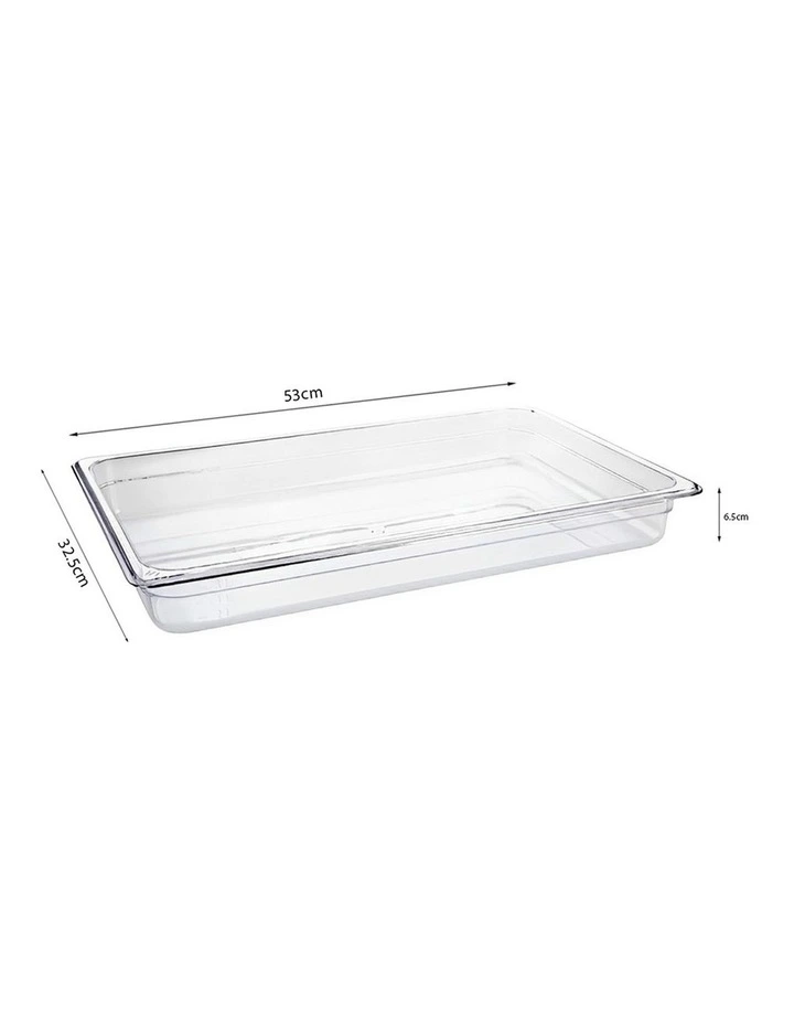 SOGA 65mm Clear Gastronorm GN Pan 1/1 Food Tray Storage with Lid image 5