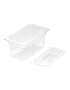SOGA 150mm Clear Gastronorm GN Pan 1/3 Food Tray Storage with Lid