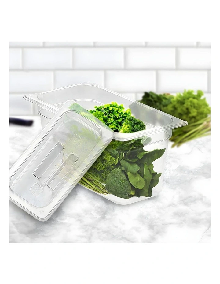 SOGA 150mm Clear Gastronorm GN Pan 1/3 Food Tray Storage with Lid image 3