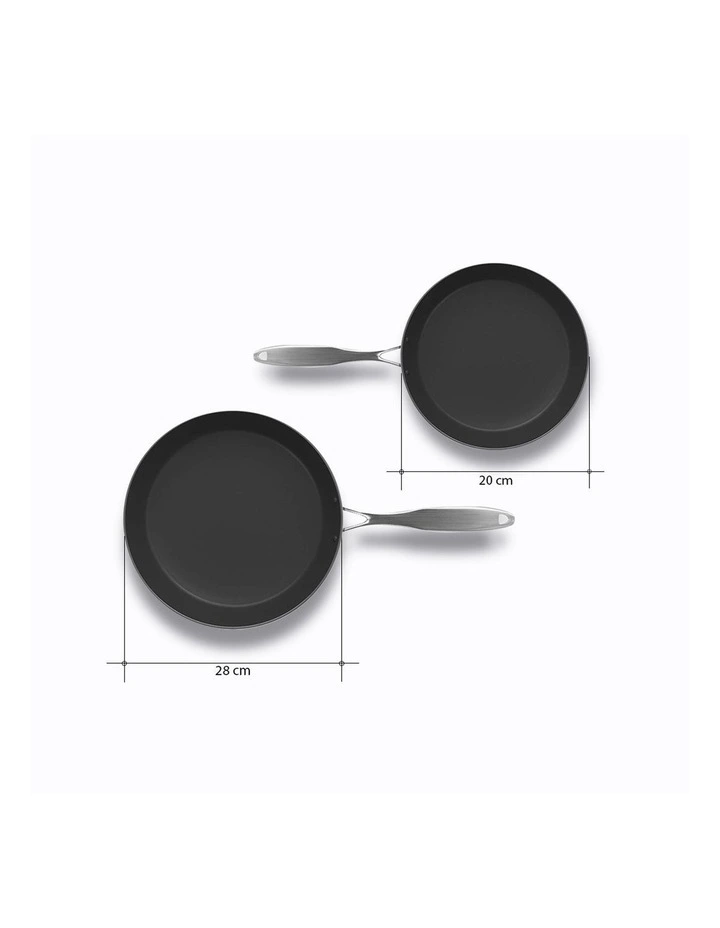 SOGA Stainless Steel Non-Stick Induction Fry Pan Set 20cm & 28cm image 5