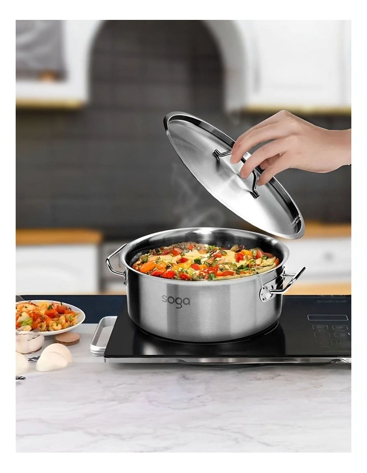 SOGA 18/10 Stainless Steel Stock Pot Set 14L & 58L image 5