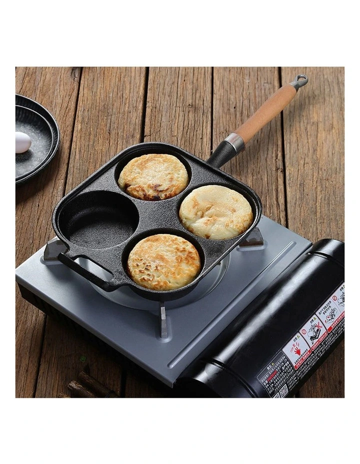 SOGA 2X Cast Iron 4-Mould Egg Pancake Frying Pan image 2