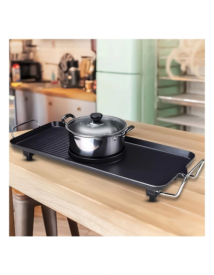 SOGA 68cm 2-in-1 Electric BBQ Grill Plate with Removable Stainless Steel Hot Pot image 6