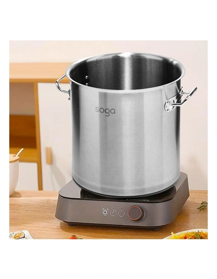 SOGA 18/10 Stainless Steel 25L Stock Pot Without Lid image 2