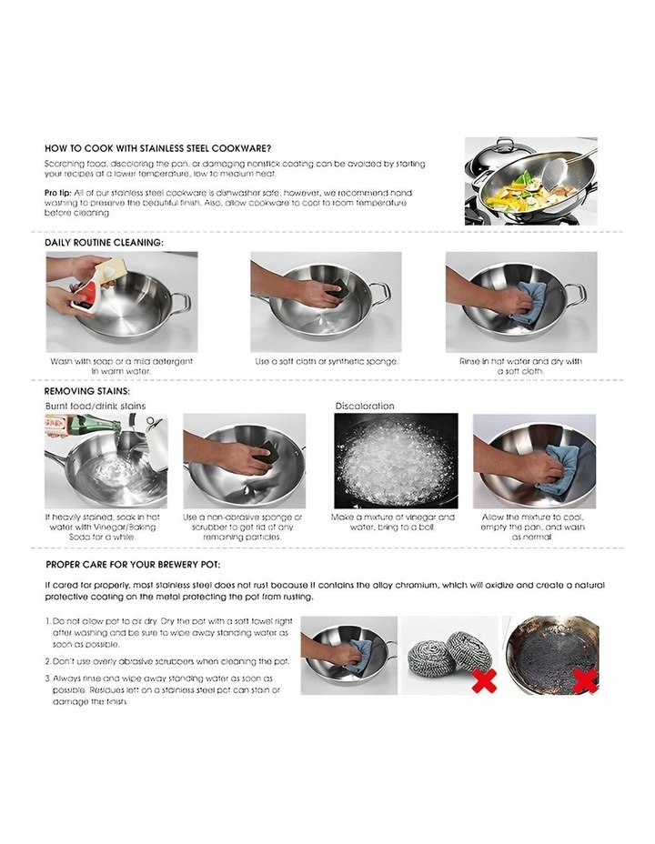 SOGA 18/10 Stainless Steel 25L Stock Pot Without Lid image 7