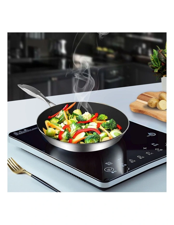 SOGA Stainless Steel Non-Stick Induction Fry Pan Set 22cm & 28cm image 3
