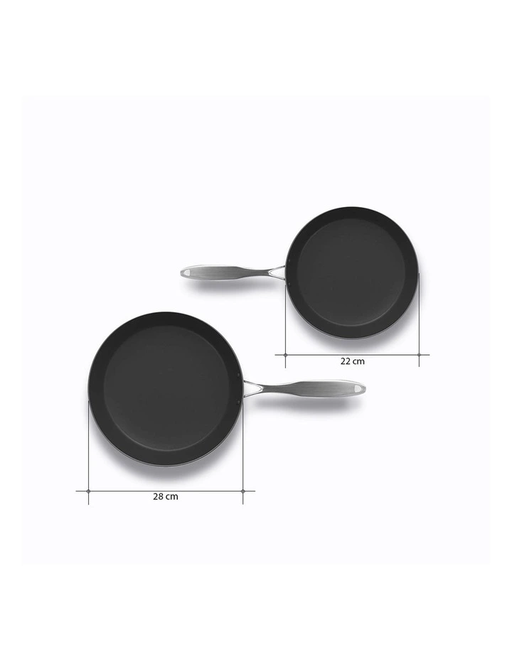 SOGA Stainless Steel Non-Stick Induction Fry Pan Set 22cm & 28cm image 4