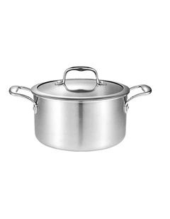 SOGA 22cm Stainless Steel Induction Soup Pot with Glass Lid