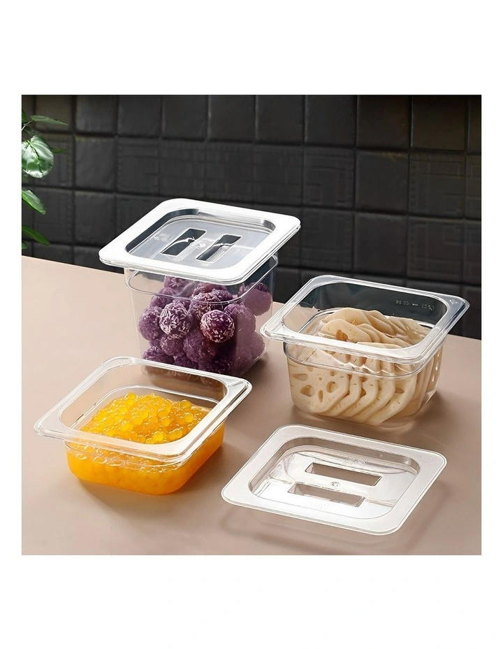 SOGA Clear Gastronorm 1/6 GN Lid Food Tray Top Cover image 3
