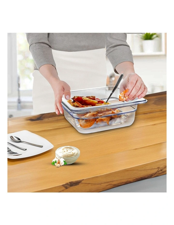 SOGA 65mm Clear Gastronorm GN Pan 1/6 Food Tray Storage image 5
