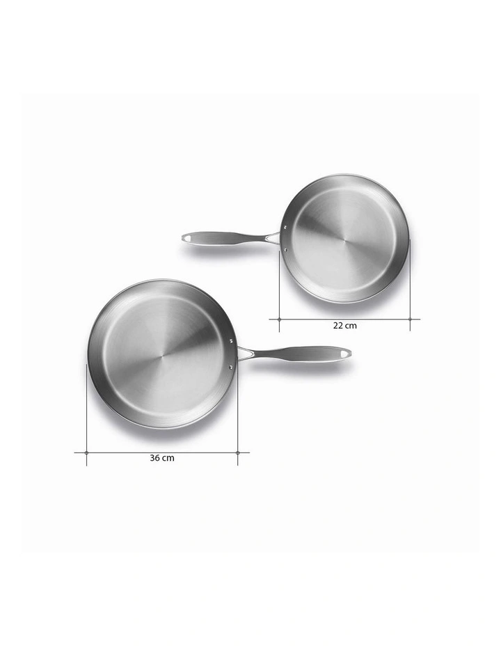 SOGA Stainless Steel Induction Fry Pan Set 22cm & 36cm image 6