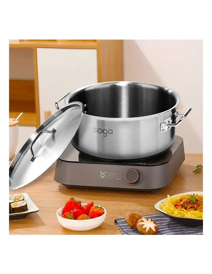 SOGA 18/10 Stainless Steel Stock Pot Set 32L & 98L image 2